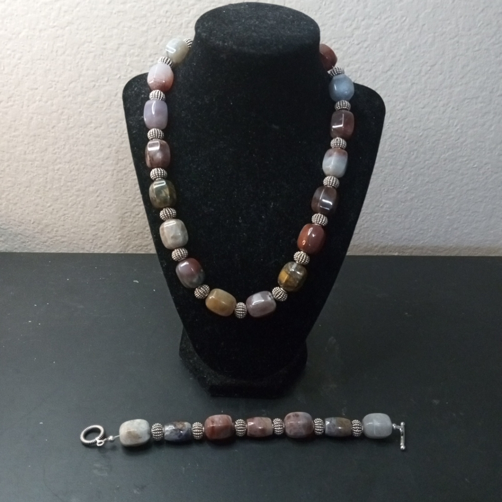 Exquisite Statement Rustic Garnet/Quartz/Opals 8"… - image 6
